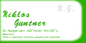 miklos guntner business card